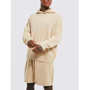 เสื้อฮู้ดโอเวอร์ไซส์สำหรับผู้ชายชุดกางเกงขาสั้นแขนยาวพิมพ์ลายโลโก้ไซส์ XXL งานตามสั่ง - Product Image 1