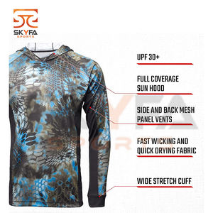 Jersey de pesca de poliéster con logo personalizado, jersey de pesca hecho a medida - Product Image 3