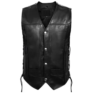 Cheap Price Premium quality new style leather Customize Women Vest Cowboy Biker Leather Vest For Man & Woman