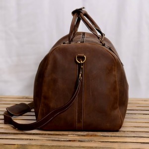 Mochila de cuero vintage Equipaje de lona de fin de semana Estilo deportivo Gimnasio y bolsa de viaje de noche Bolsa de fin de semana - Product Image 2