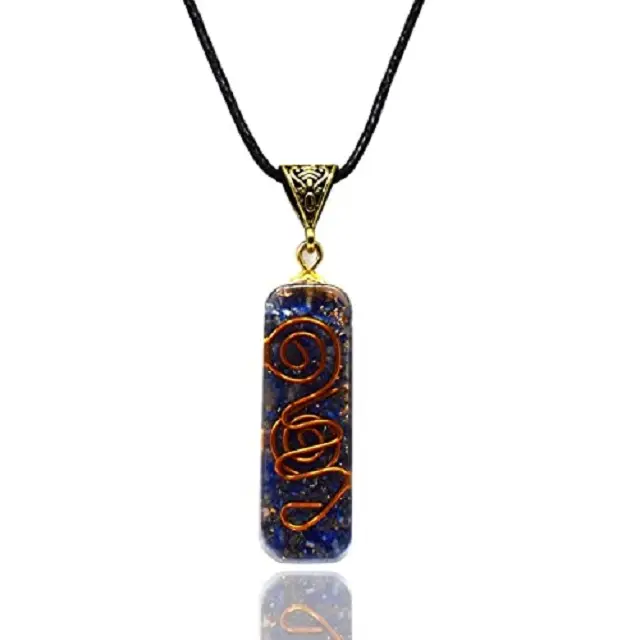 Groothandel Orgonite Pend Chakra Gelaagde Lapis Chips Hangers Edelsteen Orgone Ketting Hanger Voor Cadeau En Sieraden