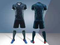 Ensemble d'uniformes d'entraînement de football pour hommes adultes, respirant, 100% polyester, entièrement imprimé par sublimation, maillot de football personnalisé