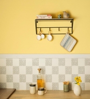 Offre Spéciale conception personnalisée support organisateur mural en métal fabriqué à la main support de cuisine pour café et usage domestique étagère de rangement