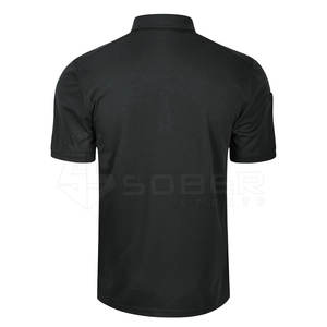 Hombre de secado rápido Atlético Casual para Polo camisetas sólido negro antiarrugas tejido de punto - Product Image 6