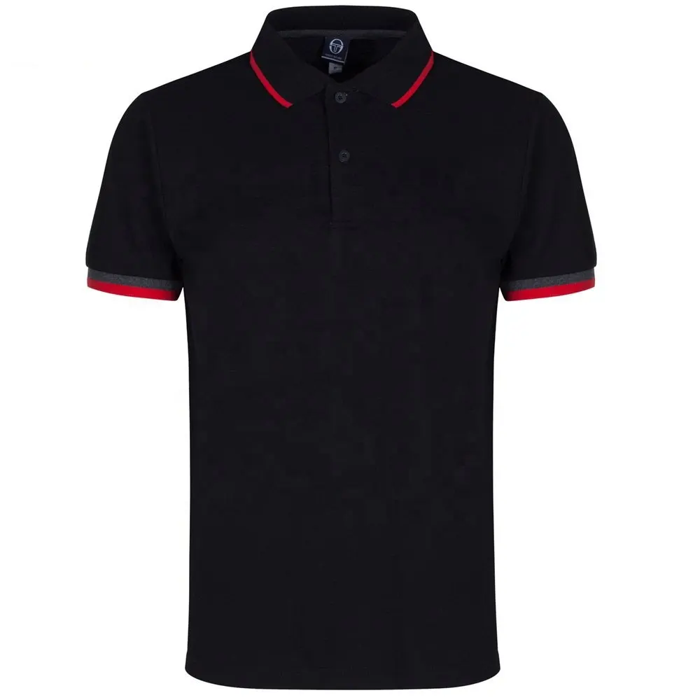 कपास मनमुटाव डिजाइन अपने स्वयं के कस्टम Mens पोलो शर्ट ब्रांड गुणवत्ता लघु आस्तीन काले पोलो शर्ट कस्टम