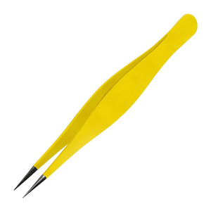 Meilleures pinces à épiler durables noires, jaunes et vertes à pointe fine – Pinces à sourcils personnalisées à pointe acérée - Product Image 1