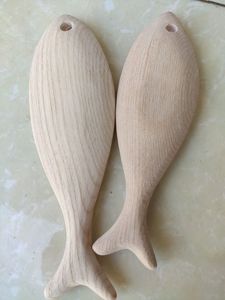 Madera decoración ornamento colgante de pared de madera de pescado para la escuela/decoración de madera de pescado para manualidades Kaylin 0084817092069 WA - Product Image 6