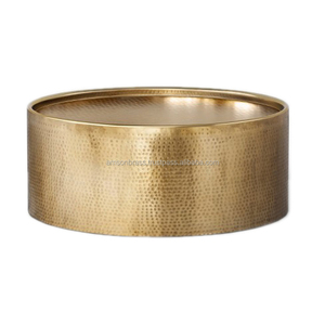 Brass Antique Finishes Round Shape <b>Coffee</b> <b>Table</b> Antique Finished Metal Aluminium Luxury <b>Coffee</b> <b>Table</b> - Product Image 1