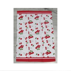 Toallas de cocina de secado rápido tejidas con fresas impresas 100% algodón orgánico GOTS uso doméstico certificado - Product Image 1