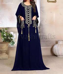 Caftán árabe Abaya, vestido de noche de baile de la India, Dubai, caftán Zari - Product Image 4