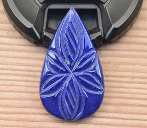 Lapis Lazuli แกะสลักหินสีฟ้า,หินอัญมณีสีฟ้า Cabochons ขายส่ง - Product Image 3
