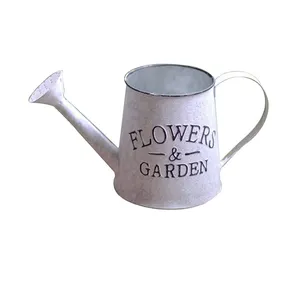 White Flower Watering Cans For Garden Used Indoor and Outdoor Metal watering Cans Made In India Cheap Prices
