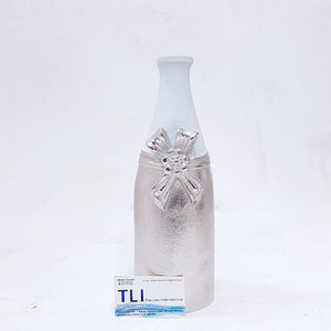 Vase à fleurs en métal durable à double finition argentée, dessus bleu, accessoires de décoration intérieure, fonction extensible, bon prix - Product Image 3