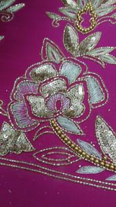 Stylish Heavy Asymmetrical Party Wear Dress Designer Handcrafted Gown for Weddings & Special Events - Product Image 3