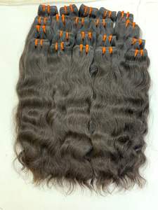 Vente en gros Extensions de cheveux humains indiens Remy Body Wave Paquets de tissage de couleur noire naturelle de haute qualité pour femmes - Product Image 4