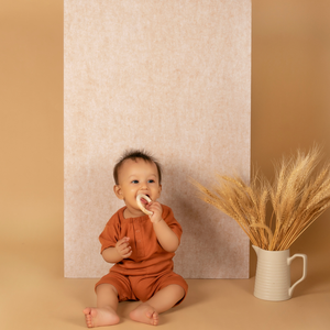 Pelele corto de algodón orgánico y LICRA para bebé, ropa de pijama de color sólido de manga corta para recién nacido con diseño personalizado - Product Image 3