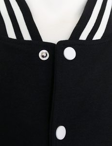 Chaqueta de béisbol Melton Wool Varsity Chaqueta Letterman de algodón con cuello levantado Decoración de bordado de invierno - Product Image 5