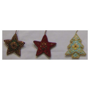 Handicraft Christmas Hanging Ornament <b>Star</b> & <b>Tree</b> Shape - Product Image 1