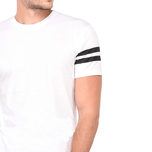T-shirt manches courtes col rond pour homme, estival, blanc, 100% coton - Product Image 5