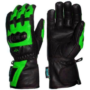 Racing Gloves Full Finger Leather Black Red Panelled Adjustable <b>Wrist</b> <b>Strap</b> Non Slip Waterproof Breathable Motocross Outdoor - Product Image 2