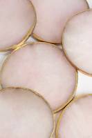 Sous-verres en quartz rose poli de qualité supérieure avec bord doré, motif mascotte d'amour en tranche d'agate, décoration portable pour la maison, Agate Muntaha