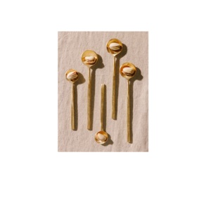 Cuillère en laiton de haute qualité poli or, pour taille personnalisée et restaurants et hôtels, ustensiles de fête, utilisation et finition or, 100% - Product Image 4