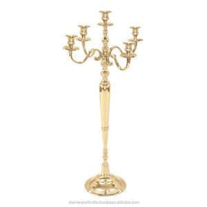 Matte Gold/<b>Black</b>/Silver Handmade Aluminum <b>Candelabra</b> with Customized Sizes for Wedding Decoration Factory Direct Alam AL3362 - Product Image 6