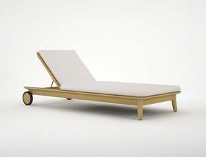 Tumbona Doble Minimalista Moderna y Económica para Exteriores, Muebles de Teca de Indonesia - Product Image 5
