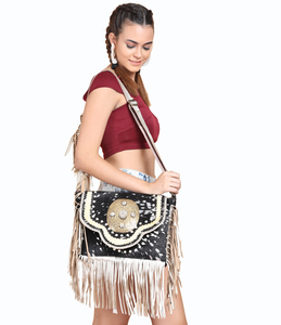 Bolso de mano de cuero cruzado de estilo Vintage para mujer, artesanía tradicional de moda - Product Image 2
