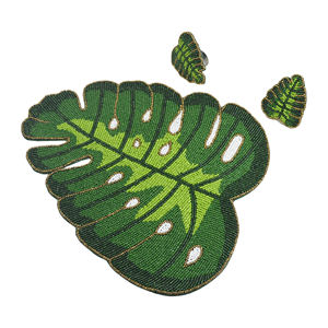 Anillo de servilletas con cuentas de hoja para decoración, servilletero de color y acabado pulido para restaurante, hogar, Hotel, fiesta y boda - Product Image 2