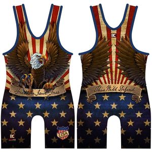 Combinaison de sport en spandex/coton sublimé sur mesure, à séchage rapide et respirante, pour la lutte - Product Image 5