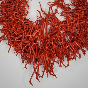 Collar de rama de coral rojo con forma natural de 18 pulgadas de grado AA, joyería con hueso de concha de 45 CM y cuentas de Coral - Product Image 1