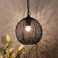 Nouveau Design de lampe suspendue en fil de maille cuivre/noir/or/argent.