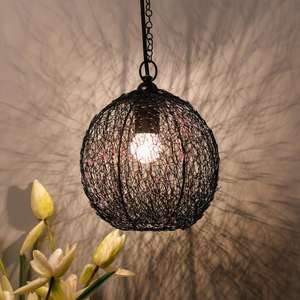 Nouveau Design de lampe suspendue en fil de maille cuivre/noir/or/argent. - Product Image 2