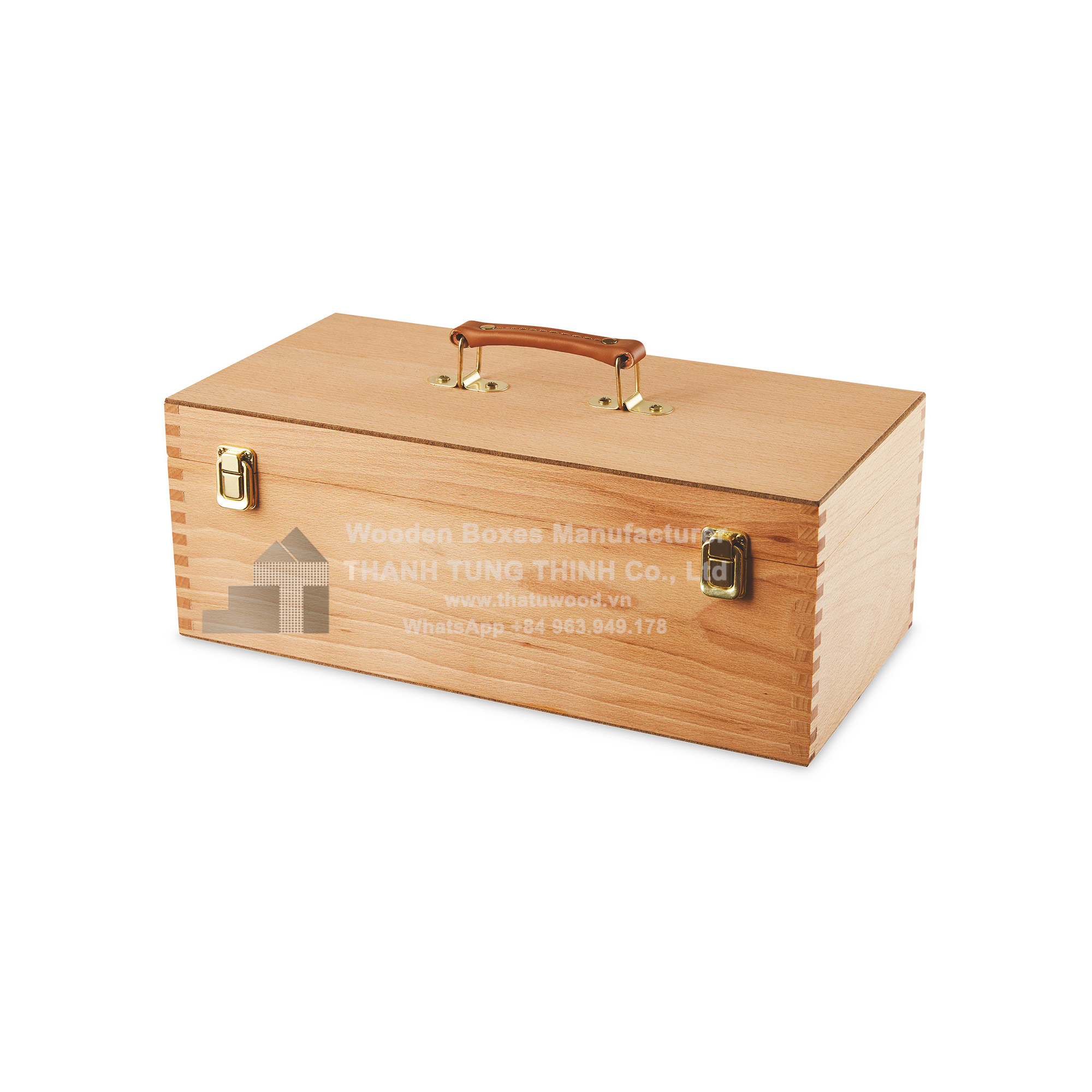 Handmade Multi-Purpose Wooden Tool Box for Crafting and Household