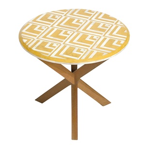 Muebles de estilo lujoso, artículo decorativo, mesa de esquina con acabado de incrustaciones de hueso para el hogar, sala de estar, mesita de noche - Product Image 3
