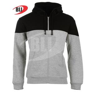 Vêtements de sport en molleton de coton personnalisés à prix de gros Utilisation régulière Sweats à capuche décontractés à fermeture éclair pour hommes avec logo personnalisé - Product Image 1