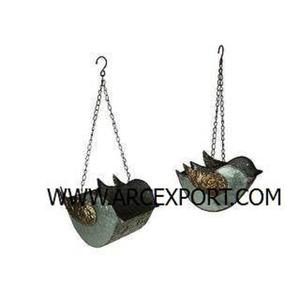 Lot de 2 jardinières suspendues galvanisées, décoration extérieure pour restaurant et hôtel, jardinière de fleurs suspendue de luxe fantaisie pour les meilleures ventes - Product Image 1