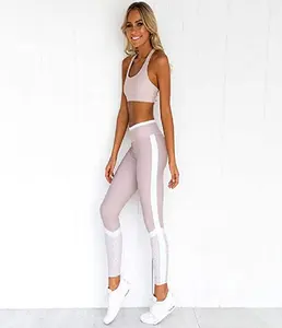 Moda yoga setleri kadın spor sutyeni ve fitness legging