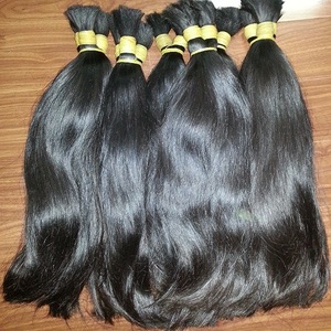 Indian Virgin Remy Human Hair <b>Extensions</b> Natural Black Color Hair Weaving - Product Image 6