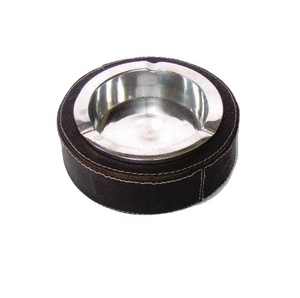 Cendrier en Aluminium moulé avec finition miroir, avec Base en cuir, en métal, pour la maison et les cadeaux, nouvelle collection - Product Image 1
