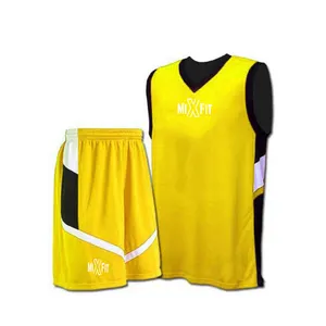 Costume personnalisé double face imprimé maillots pour hommes entraînement Sport équipe gilets Sportswear survêtement personnalisé basket-ball uniformes ensemble