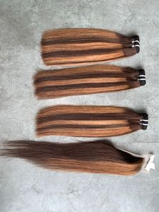 Extensions de cheveux vietnamiens lisses et soyeux, alignées aux cuticules, tissées à la machine, couleur naturelle - Product Image 3
