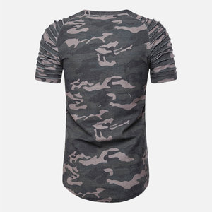 Camiseta Deportiva Unisex Transpirable de Talla Grande, Estilo Básico, Estampado de Camuflaje, Ajustada, Informal, de Manga Corta para Hombre y Mujer - Product Image 2