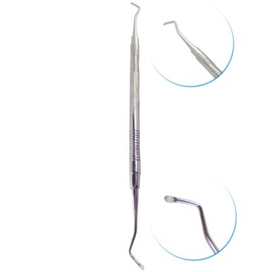 Excavadora de Instrumentos dentales, cuchara de doble filo de 1,2mm, acero inoxidable de calidad fina compuesta, aprobado por CE - Product Image 2