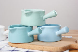 Support de thé en céramique 5 "DIA, trois anneaux pour pétales de coque, blanche, avec lumière scintillante, dimensions décoratives - Product Image 6