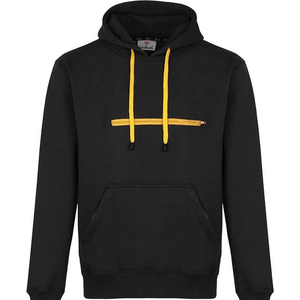 Pull à capuche personnalisable pour homme Sweat-shirt en coton gris de haute qualité Manches longues Vêtements vierges surdimensionnés teints en relief - Product Image 2