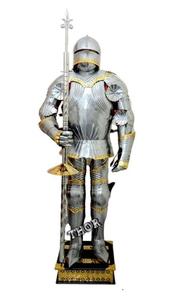 Armadura Medieval de Caballero de Acero Inoxidable, Traje de Armadura Completo, Casco de Cruzado, Armadura de 6 Pies - Product Image 3