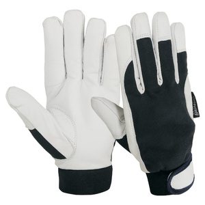 Guantes de seguridad de cuero de cabra para jardinería, accesorio mecánico automático para conducción, montaje - Product Image 5
