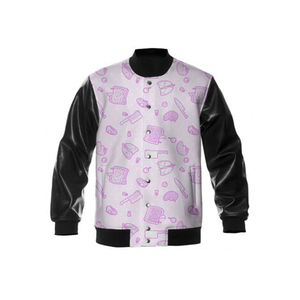Chaqueta universitaria con letras de béisbol negra personalizada al por mayor para hombre, chaqueta de invierno de talla grande para hombre, Mangas de cuero de calidad de marca - Product Image 6
